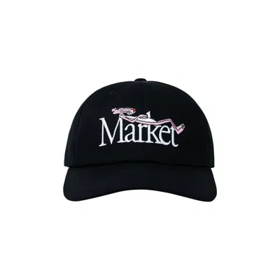 Pre-owned Market Pink Panther Sleepy 6 Panel Hat 'black'