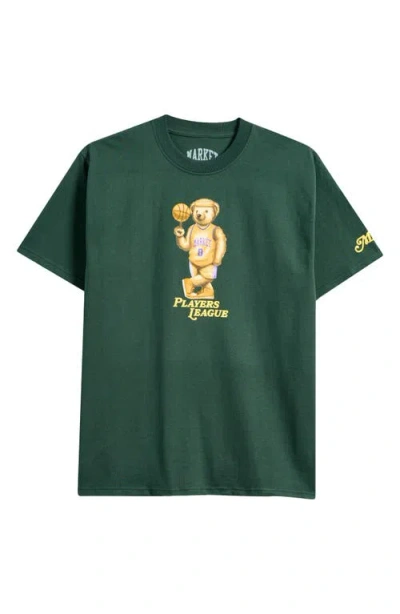 Market Players League Bear Graphic T-shirt In Dark Green