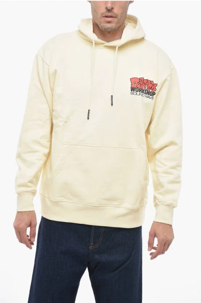 Market Printed Cotton Hoodie In Yellow