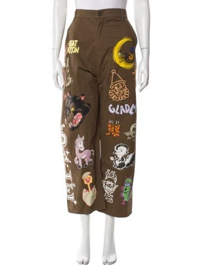 Pre-owned Market Printed Joggers In Brown