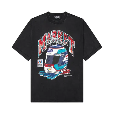 Pre-owned Market Racing Helmet T-shirt 'black' | Men's Size M