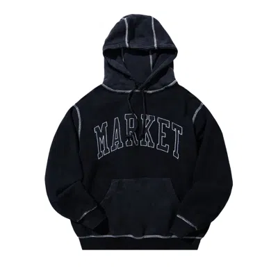 Pre-owned Market Reverse Arc Hoodie 'washed Black'