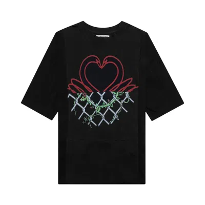 Pre-owned Market Reworked Grid T-shirt 'overdyed Black' | Men's Size Xxl