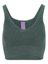 Market Green Ribbed-knit Tank Top