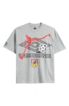Market Running Man Graphic T-shirt In Gray
