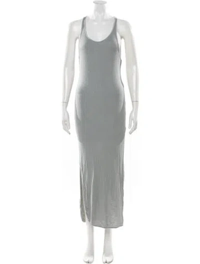 Pre-owned Market Scoop Neck Long Dress In Grey
