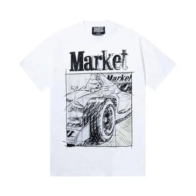 Pre-owned Market Scribbled Formula One Uv T-shirt 'white' | Men's Size S
