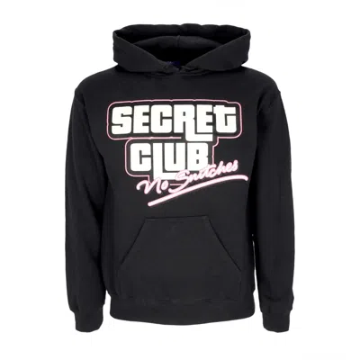 Market Secret Club Men's Hoodie No Snitches Hoodie Black