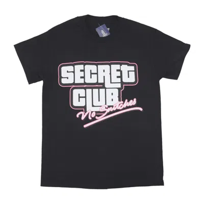 Market Secret Club Men's T-shirt No Snitches Tee Black