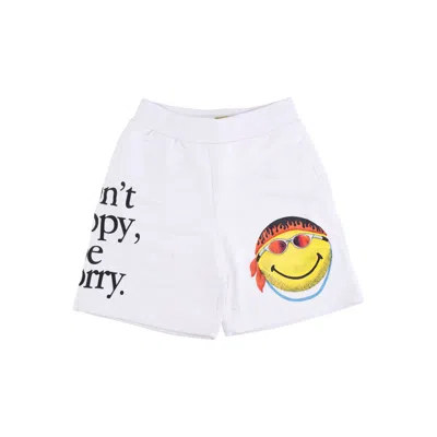 Market Short Tracksuit Pants Men's Sweatshirt Don't Happy Be Worry Sweatshorts In White