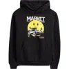 Market Smiley® All Four Cotton Blend Hoodie In Black