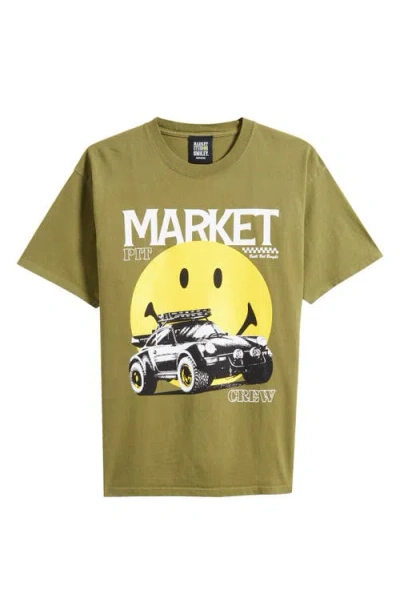 Market Smiley® All Four Cotton Graphic T-shirt In Green