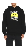 Market Smiley All Four Hoodie In Black