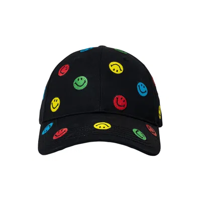 Market Smiley All Over Dad Hat In Black