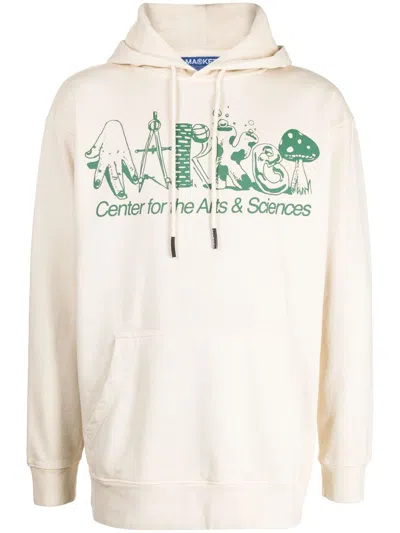 Market Smiley Arts & Sciences Cotton Hoodie In Neutrals