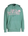 Market Smiley Arts & Sciences Hoodie Man Sweatshirt Sage Green Size L Cotton In Sage Green