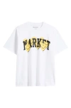 Market Smiley® Balloons Arch Logo Graphic T-shirt In White