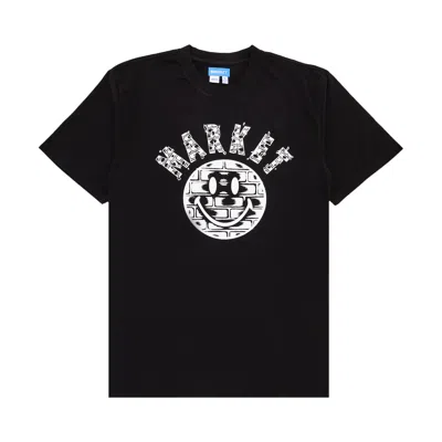 Pre-owned Market Smiley Brickhouse T-shirt 'washed Black'