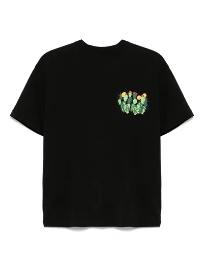 Market Smiley Cactus T-shirt In Black