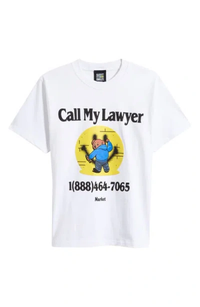 Market Smiley® Cally My Lawyer Bear Graphic T-shirt In White