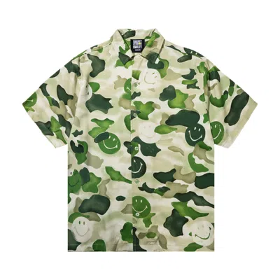 Pre-owned Market Smiley Camouflage Short-sleeve Woven 'multicolor' | Multi-color | Men's Size S