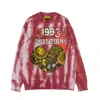 Market Smiley Champions 3 Rings Tie Dye Red Men's Lightweight Crewneck Sweatshirt In Red