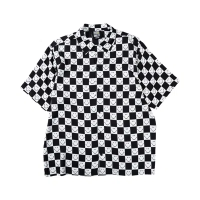 Pre-owned Market Smiley Checkerboard Short-sleeve Woven 'black/white' | Men's Size Xxl
