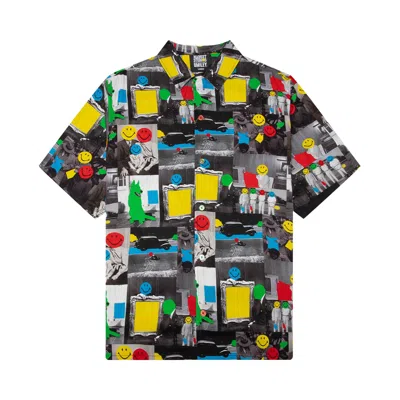 Pre-owned Market Smiley Collage Short-sleeve Woven 'multicolor' | Multi-color | Men's Size L