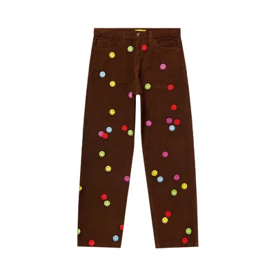Pre-owned Market Smiley Contemporary Art  Pants 'beige' In Brown