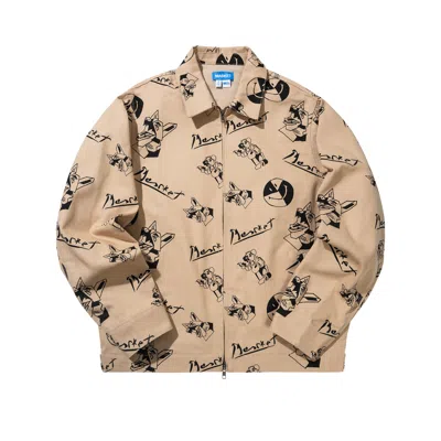 Market Smiley Cubism Work Jacket In Brown