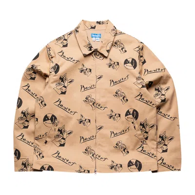 Pre-owned Market Smiley Cubism Work Jacket 'khaki' | Tan | Men's Size Xxl In Brown