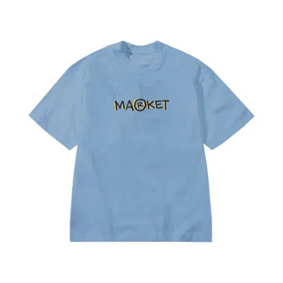 Pre-owned Market Smiley Doodle T-shirt 'dusk Blue' | Men's Size M