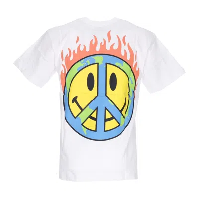 Market Smiley Earth On Fire Tee X Smiley White Men's T-shirt