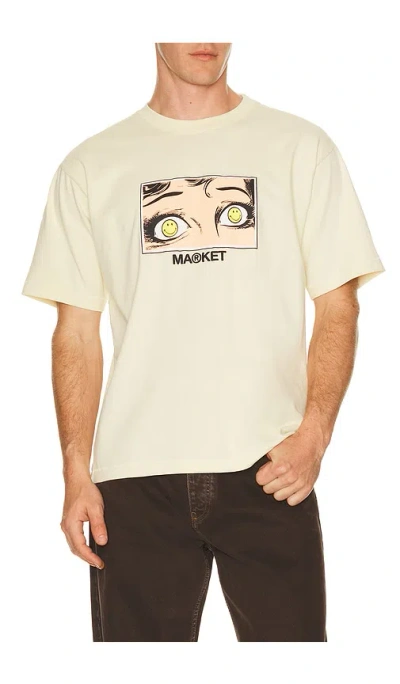 Market Smiley Eye See You T-shirt In Neutral