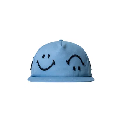 Pre-owned Market Smiley Face 6-panel Hat 'dusk Blue' | Men's Size Onesize
