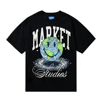 Pre-owned Market Smiley Galaxy T-shirt 'black'
