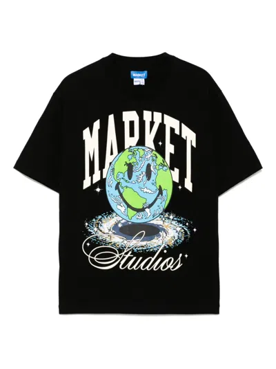 Market Smiley Galaxy T-shirt In Black