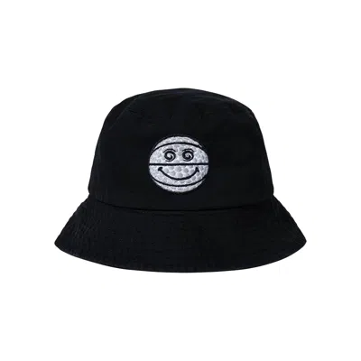 Pre-owned Market Smiley Golf Ball Bucket Hat 'black' | Men's Size Onesize