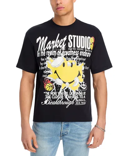 Market Smiley Greatness Graphic Logo Tee In Black