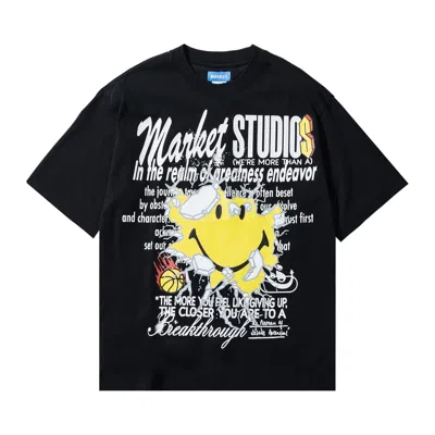 Pre-owned Market Smiley Greatness T-shirt 'pirate Black'