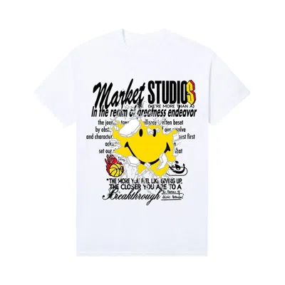 Pre-owned Market Smiley Greatness T-shirt 'white' | Men's Size L