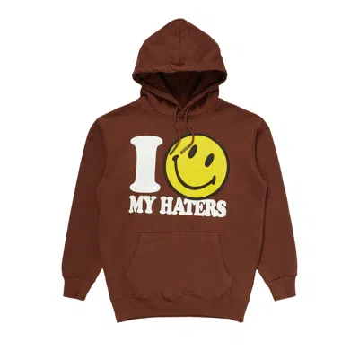 Pre-owned Market Smiley Haters Hoodie 'acorn' In Brown