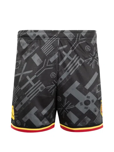 Market Smiley International Flags Flag-print Football Shorts In Black