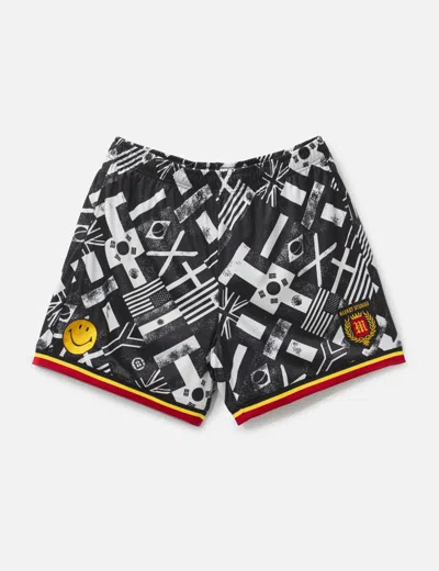 Market Smiley International Flags Soccer Shorts In Black