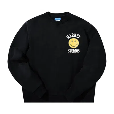 Pre-owned Market Smiley Lockup Crewneck 'black'