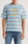 Market Smiley® Lockup Embroidered Stripe Cotton T-shirt