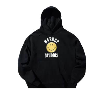 Market Smiley Lockup Hoodie In Black
