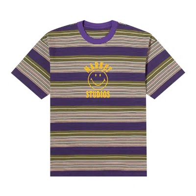 Pre-owned Market Smiley Lockup Striped T-shirt 'purple' | Men's Size S