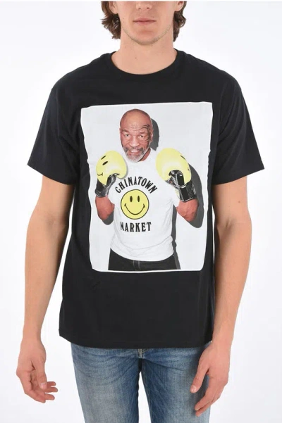 Market Smiley Mike Tyson Printed Crew-neck T-shirt In Black