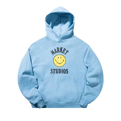 Pre-owned Market Smiley Mood Hoodie 'dusk Blue' | Men's Size S